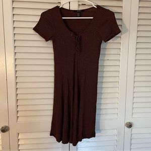 Laced ribbed dress 🤍